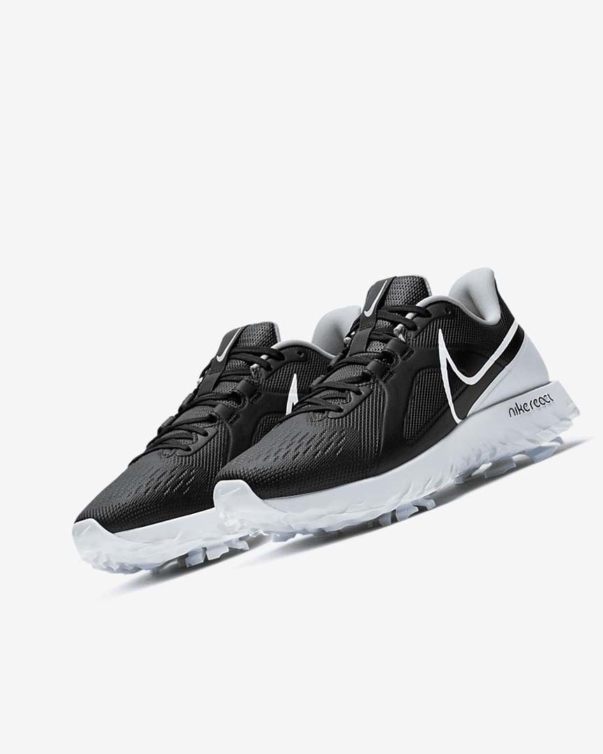 Black / Metal Platinum / White Nike React Infinity Pro Women's Golf Shoes | CA_5299