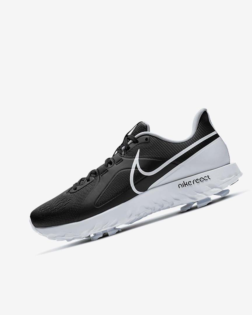 Black / Metal Platinum / White Nike React Infinity Pro Women\'s Golf Shoes | CA_5299