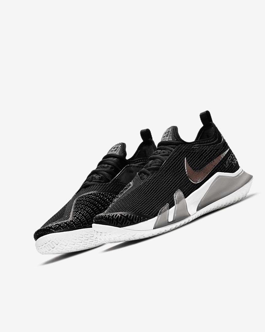 Black / Metal Red Brown / White Nike Court React Vapor NXT Women's Tennis Shoes | CA_2306