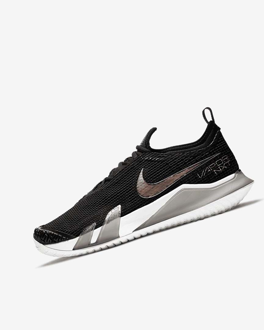 Black / Metal Red Brown / White Nike Court React Vapor NXT Women\'s Tennis Shoes | CA_2306