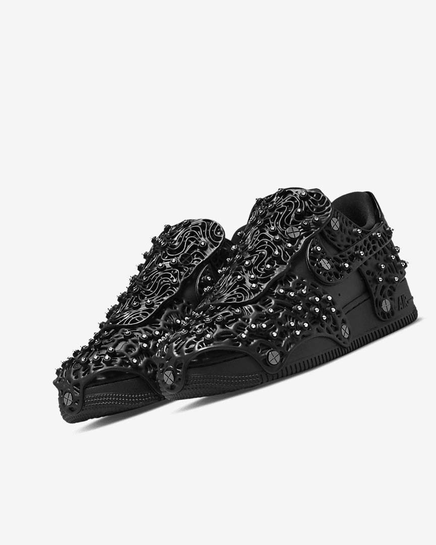 Black / Metal Silver / Black Nike Air Force 1 LXX x Swarovski Women's Sneakers | CA_5571