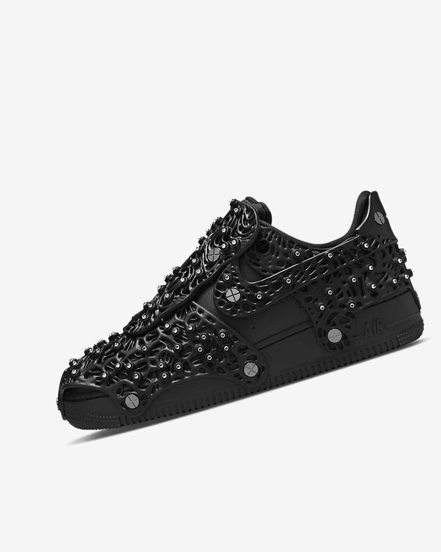 Black / Metal Silver / Black Nike Air Force 1 LXX x Swarovski Women\'s Sneakers | CA_5571