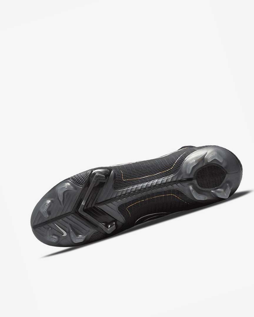 Black / Metal Silver / Grey / Metal Gold Nike Mercurial Superfly 8 Elite FG Men's Soccer Cleats | CA_2307