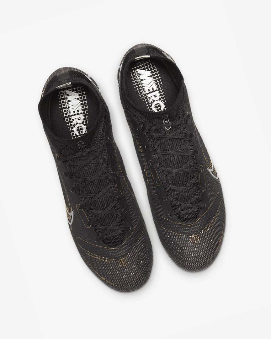 Black / Metal Silver / Grey / Metal Gold Nike Mercurial Superfly 8 Elite FG Men's Soccer Cleats | CA_2307