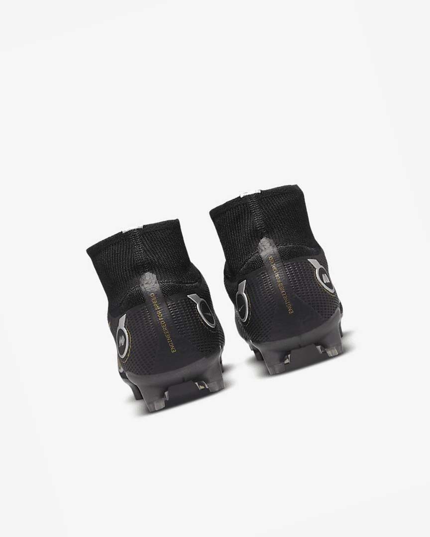 Black / Metal Silver / Grey / Metal Gold Nike Mercurial Superfly 8 Elite FG Men's Soccer Cleats | CA_2307