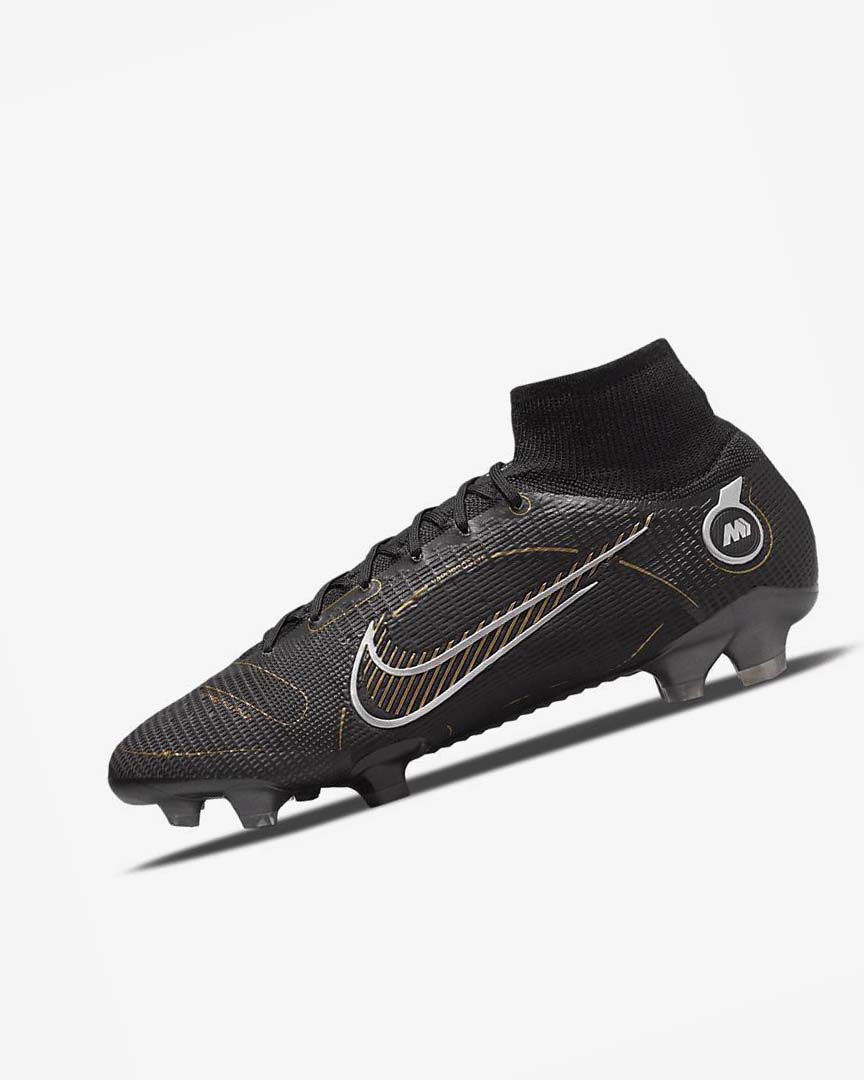 Black / Metal Silver / Grey / Metal Gold Nike Mercurial Superfly 8 Elite FG Men\'s Soccer Cleats | CA_2307
