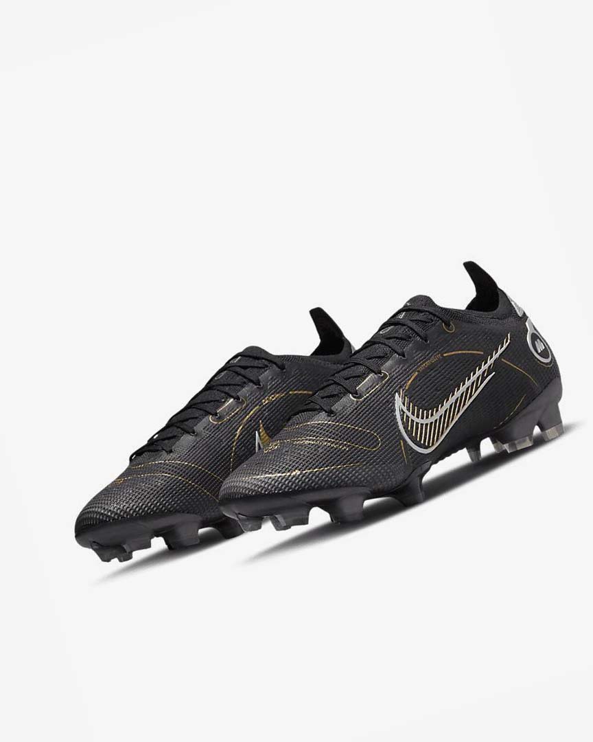 Black / Metal Silver / Grey / Metal Gold Nike Mercurial Vapor 14 Elite FG Men's Soccer Cleats | CA_2399