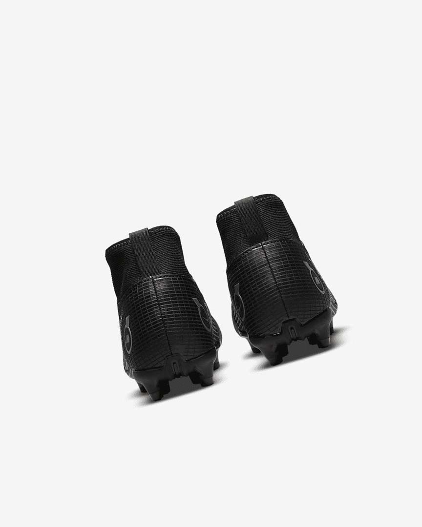 Black / Metal Silver / Grey / Metal Gold Nike Jr. Mercurial Superfly 8 Academy MG Boys' Soccer Cleats | CA_2495