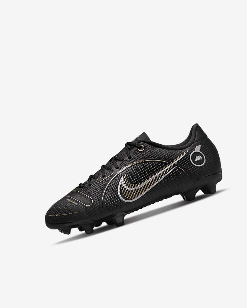 Black / Metal Silver / Grey / Metal Gold Nike Jr. Mercurial Vapor 14 Academy MG Boys\' Soccer Cleats | CA_2936