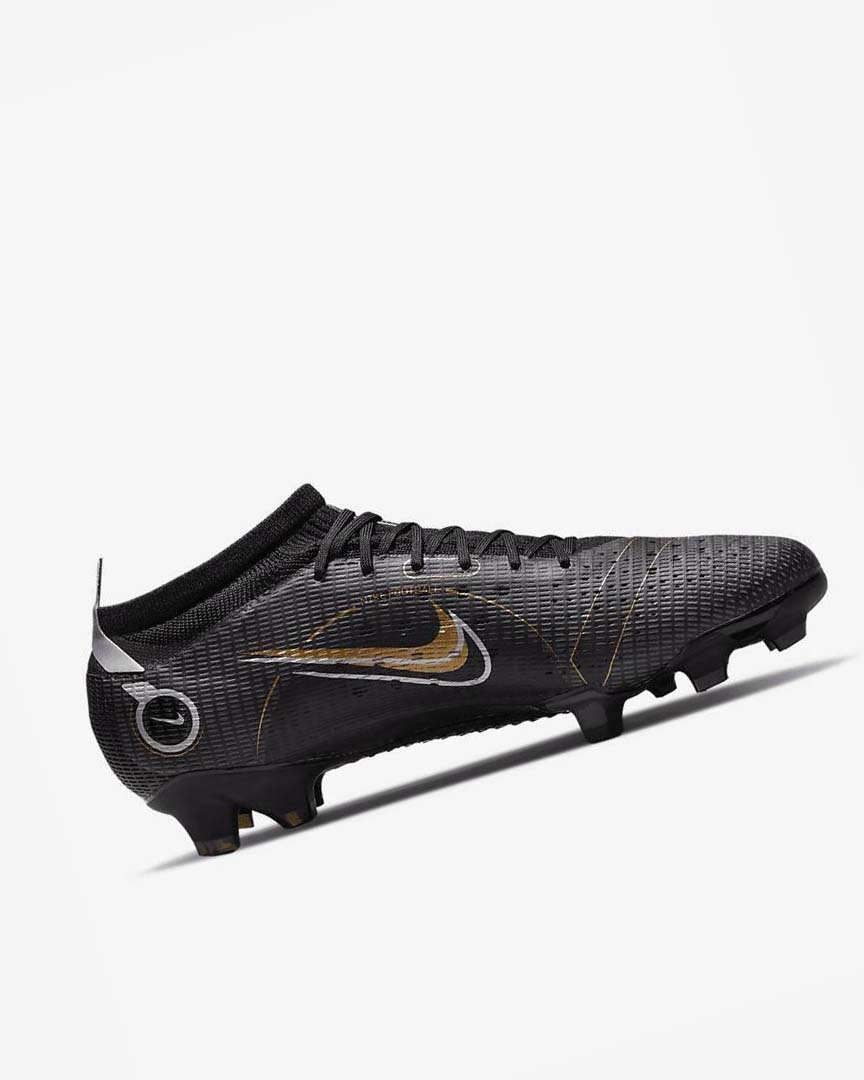 Black / Metal Silver / Grey / Metal Gold Nike Mercurial Vapor 14 Pro FG Men's Soccer Cleats | CA_4607