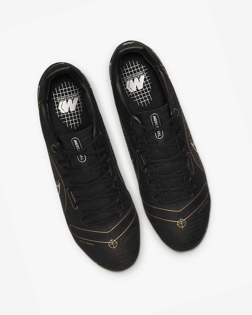 Black / Metal Silver / Grey / Metal Gold Nike Mercurial Vapor 14 Academy MG Men's Soccer Cleats | CA_4625