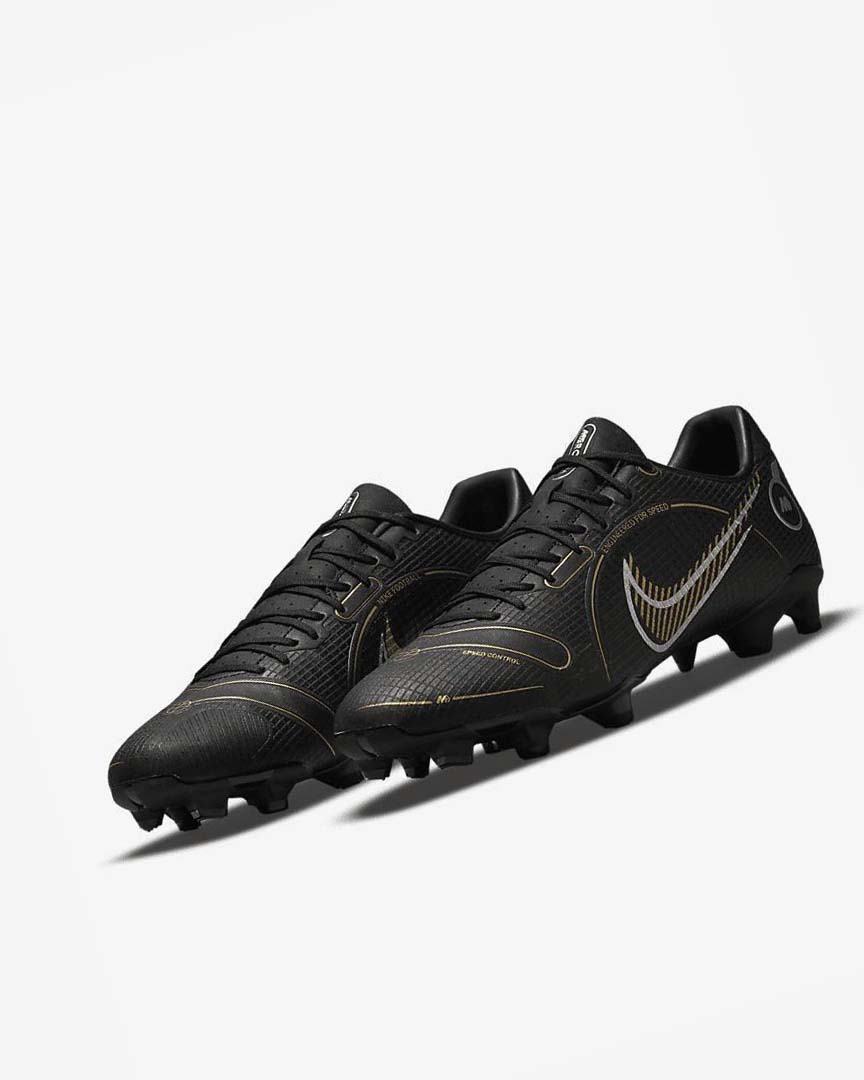Black / Metal Silver / Grey / Metal Gold Nike Mercurial Vapor 14 Academy MG Men's Soccer Cleats | CA_4625