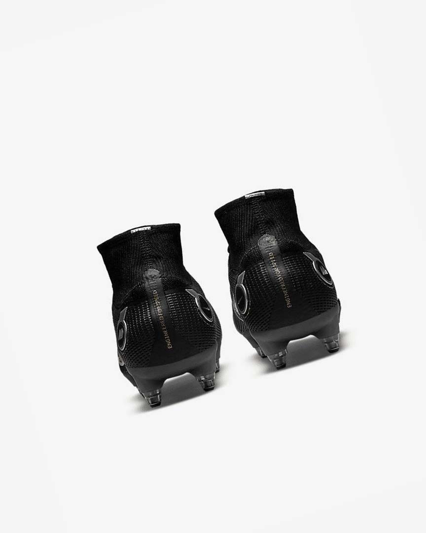 Black / Metal Silver / Grey / Metal Gold Nike Mercurial Superfly 8 Elite SG-PRO Anti-Clog Traction Men's Soccer Cleats | CA_4670