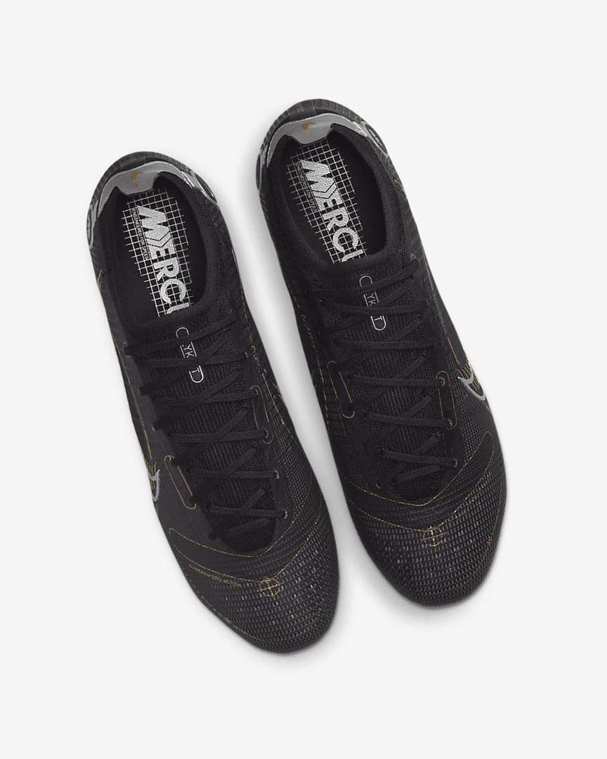 Black / Metal Silver / Grey / Metal Gold Nike Mercurial Vapor 14 Elite SG-PRO Anti-Clog Traction Women's Soccer Cleats | CA_4690