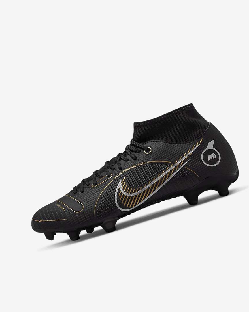 Black / Metal Silver / Grey / Metal Gold Nike Mercurial Superfly 8 Academy MG Women\'s Soccer Cleats | CA_4845