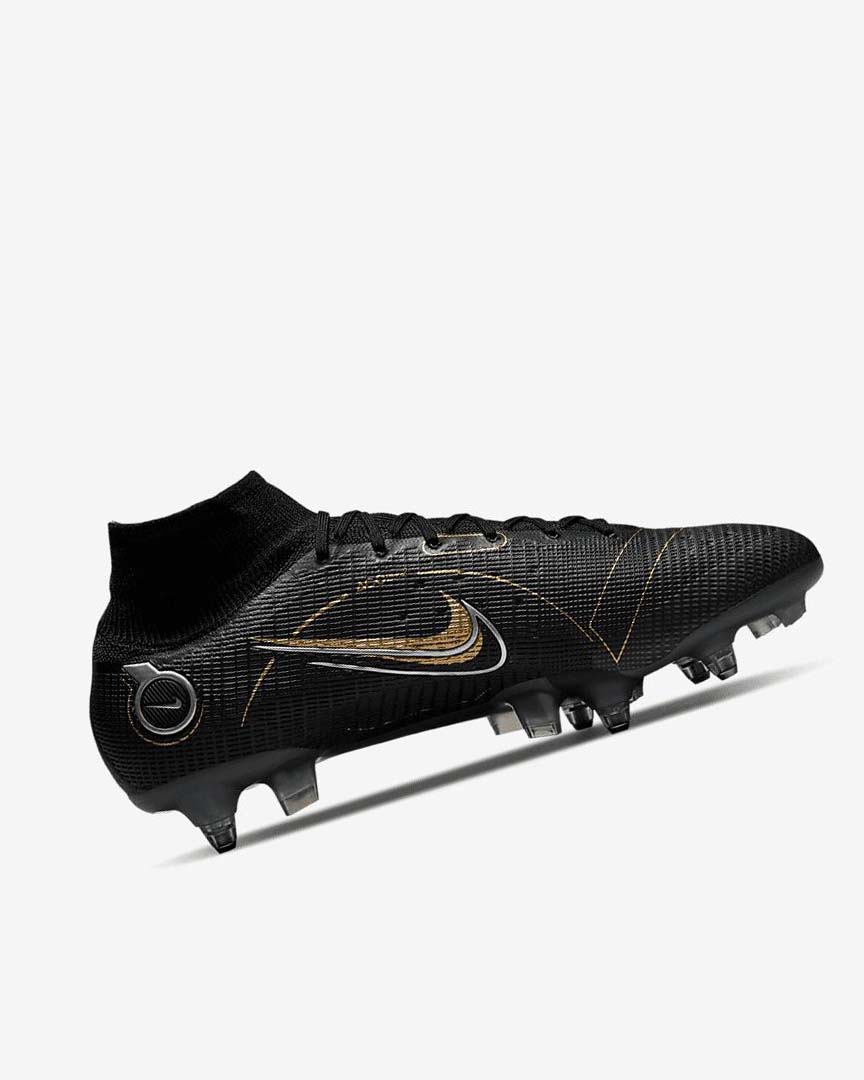 Black / Metal Silver / Grey / Metal Gold Nike Mercurial Superfly 8 Elite SG-PRO Anti-Clog Traction Women's Soccer Cleats | CA_5228