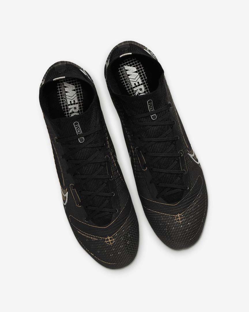 Black / Metal Silver / Grey / Metal Gold Nike Mercurial Superfly 8 Elite SG-PRO Anti-Clog Traction Women's Soccer Cleats | CA_5228