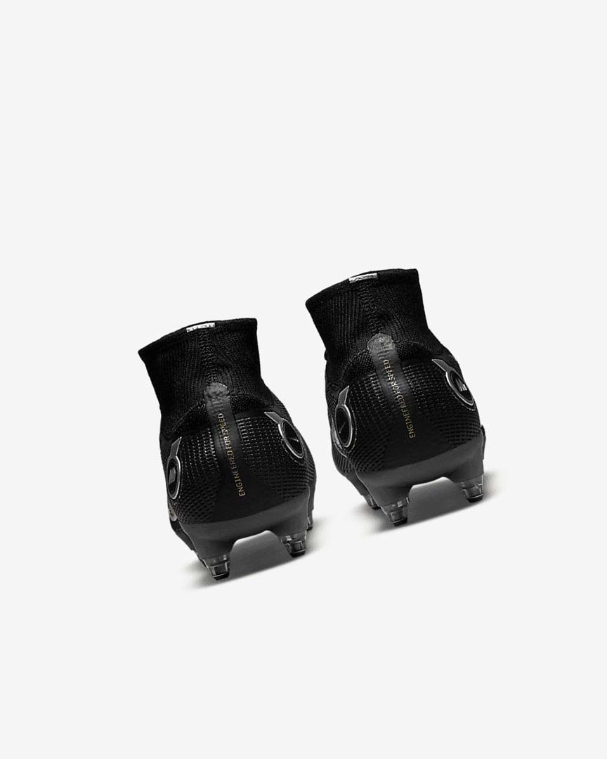 Black / Metal Silver / Grey / Metal Gold Nike Mercurial Superfly 8 Elite SG-PRO Anti-Clog Traction Women's Soccer Cleats | CA_5228