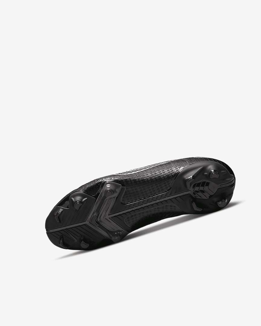 Black / Metal Silver / Grey / Metal Gold Nike Jr. Mercurial Vapor 14 Academy MG Girls' Soccer Cleats | CA_5353