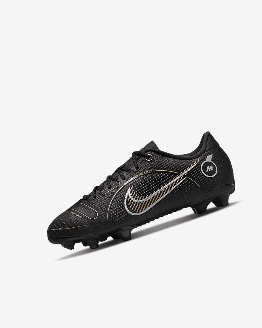 Black / Metal Silver / Grey / Metal Gold Nike Jr. Mercurial Vapor 14 Academy MG Girls\' Soccer Cleats | CA_5353
