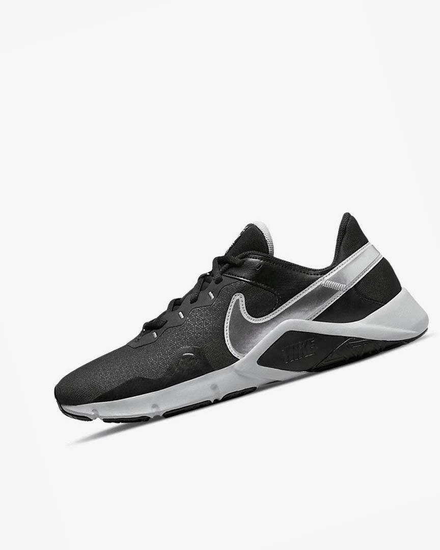 Black / Metal Silver / Metal Grey Nike Legend Essential 2 Men\'s Training Shoes | CA_4752