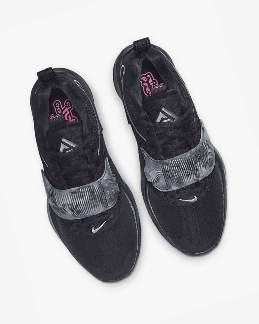 Black / Metal Silver Nike Zoom Freak 3 Men's Basketball Shoes | CA_4565