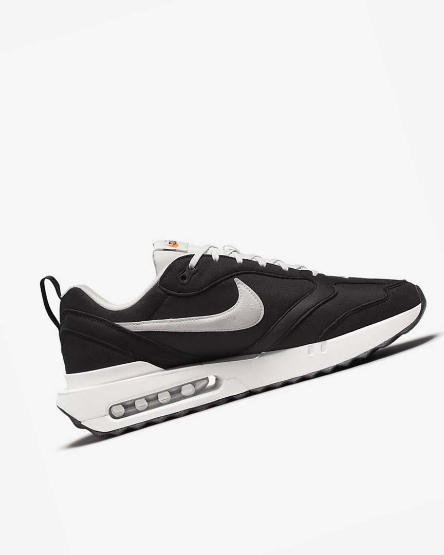Black / Metal Silver / Orange / White Nike Air Max Dawn Men's Sneakers | CA_1128