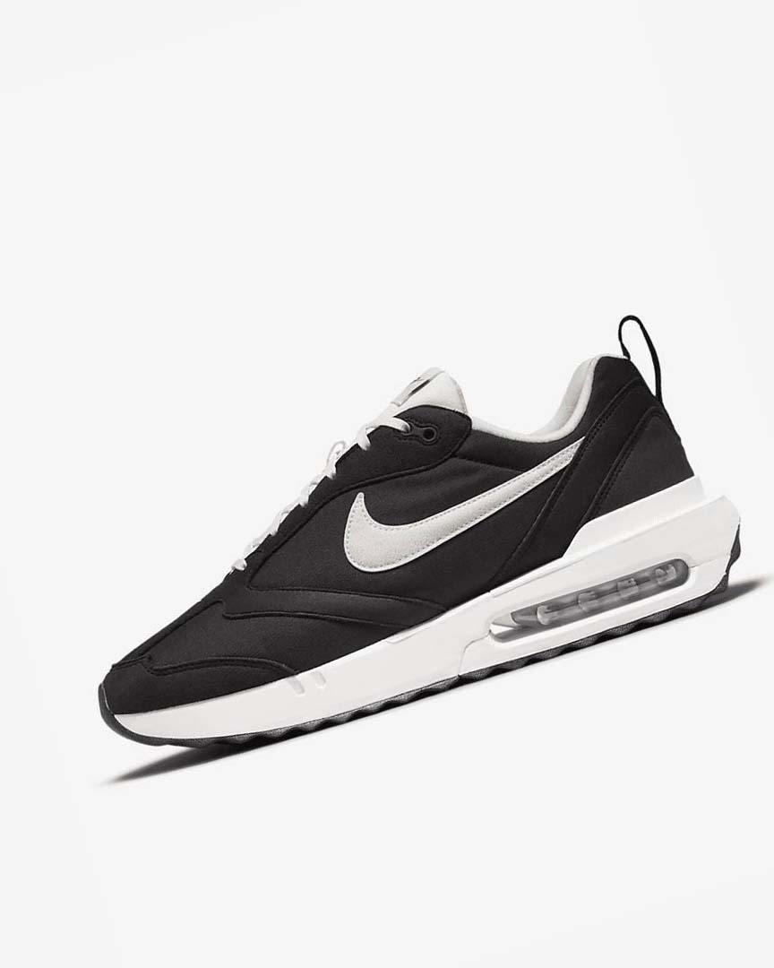 Black / Metal Silver / Orange / White Nike Air Max Dawn Men\'s Sneakers | CA_1128