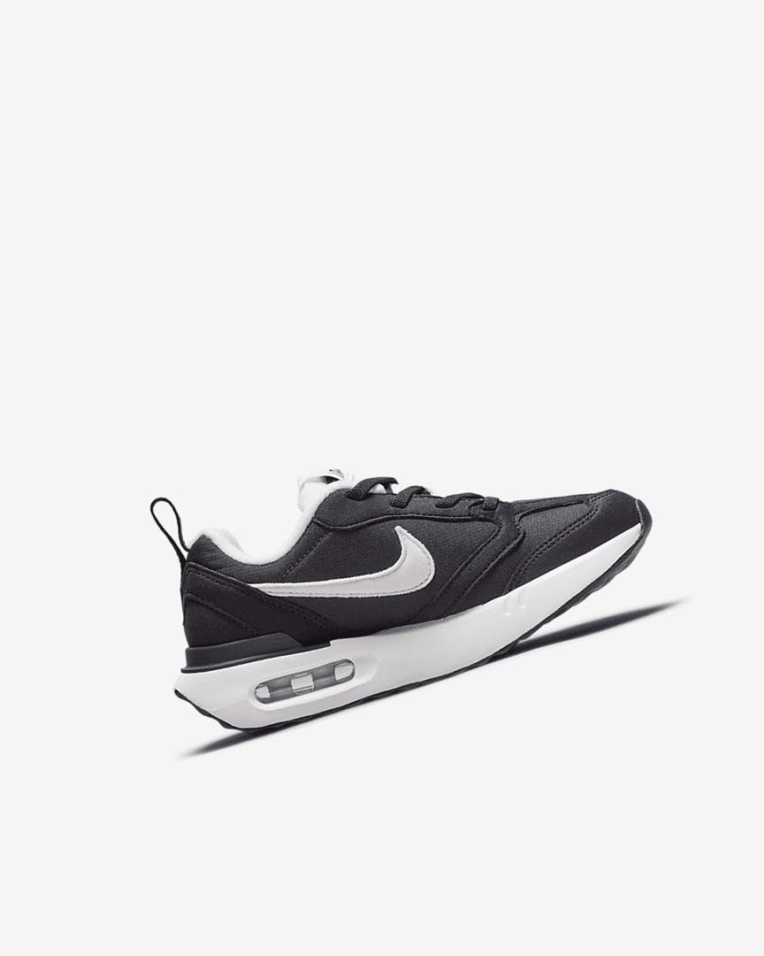 Black / Metal Silver / Orange / White Nike Air Max Dawn Boys' Sneakers | CA_2688