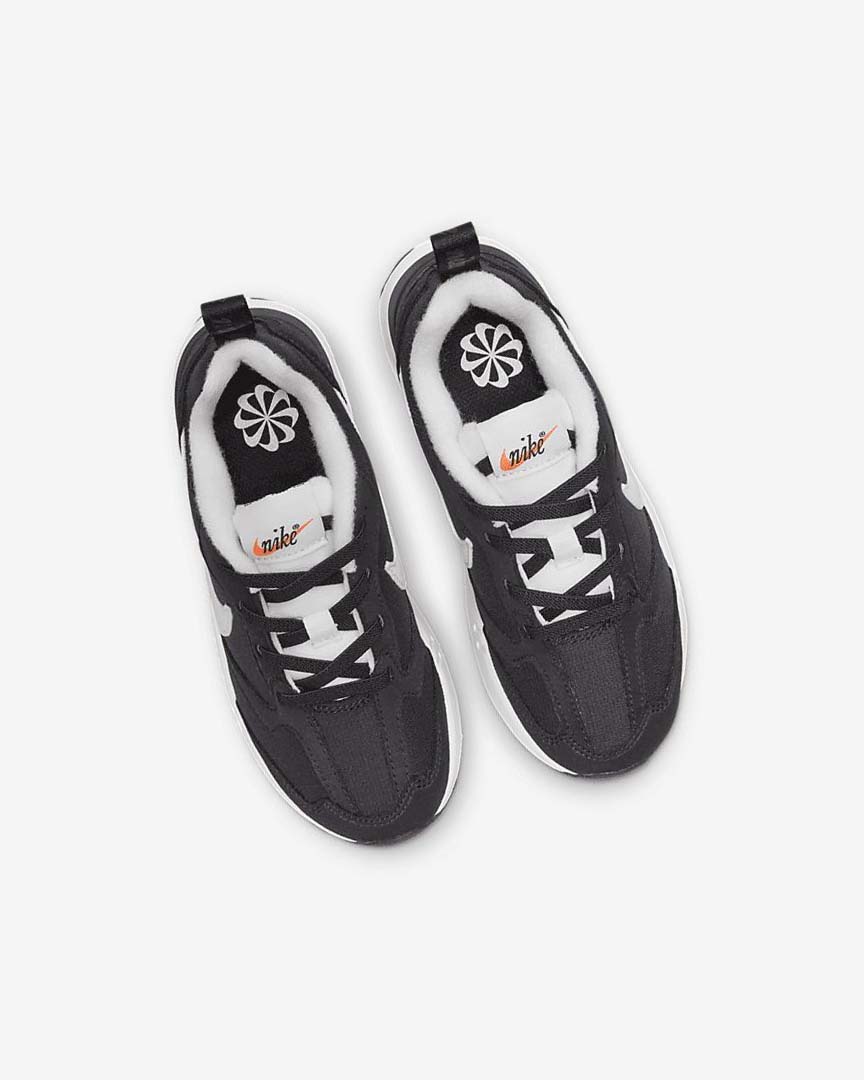 Black / Metal Silver / Orange / White Nike Air Max Dawn Boys' Sneakers | CA_2688