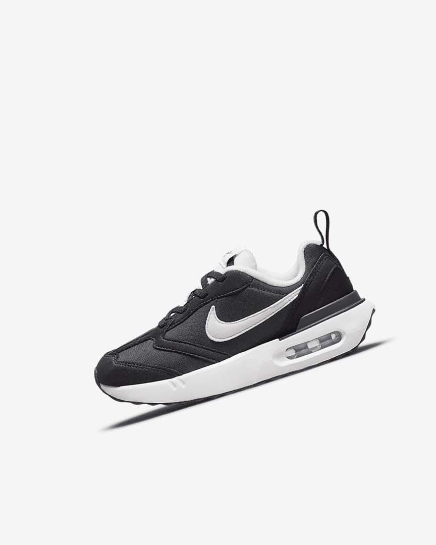 Black / Metal Silver / Orange / White Nike Air Max Dawn Boys\' Sneakers | CA_2688