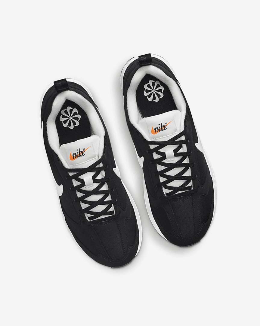 Black / Metal Silver / Orange / White Nike Air Max Dawn Girls' Sneakers | CA_3043