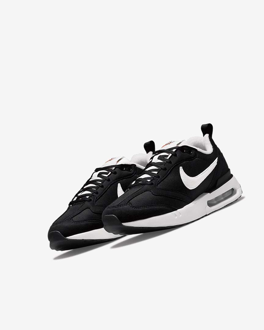 Black / Metal Silver / Orange / White Nike Air Max Dawn Girls' Sneakers | CA_3043