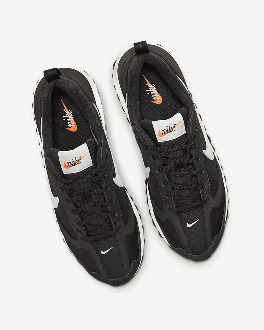 Black / Metal Silver / Orange / White Nike Air Max Dawn Women's Sneakers | CA_4999