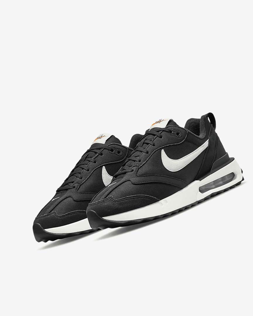 Black / Metal Silver / Orange / White Nike Air Max Dawn Women's Sneakers | CA_4999