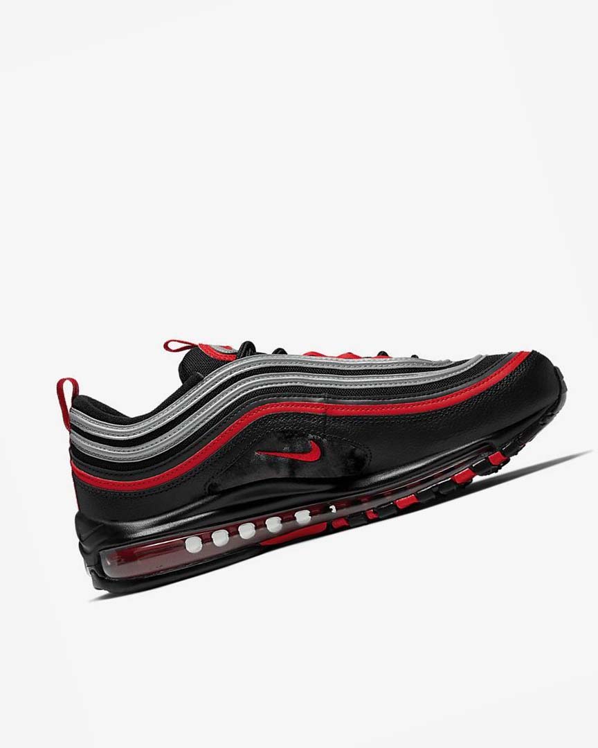 Black / Metal Silver / Red Nike Air Max 97 Men's Casual Shoes | CA_3182