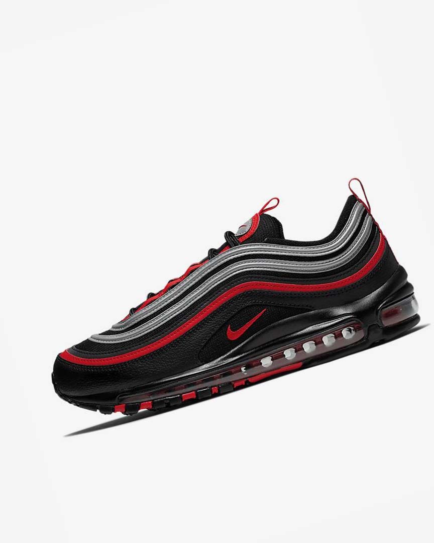 Black / Metal Silver / Red Nike Air Max 97 Men\'s Casual Shoes | CA_3182