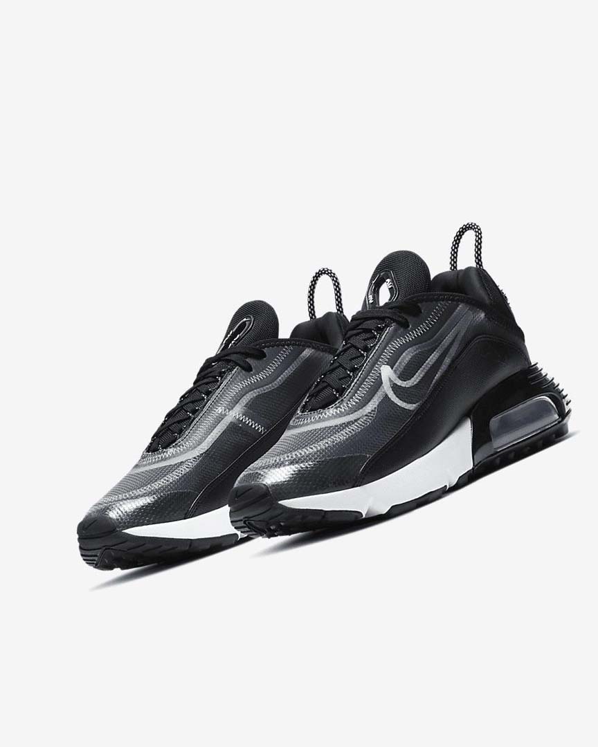 Black / Metal Silver / White Nike Air Max 2090 Women's Casual Shoes | CA_3024