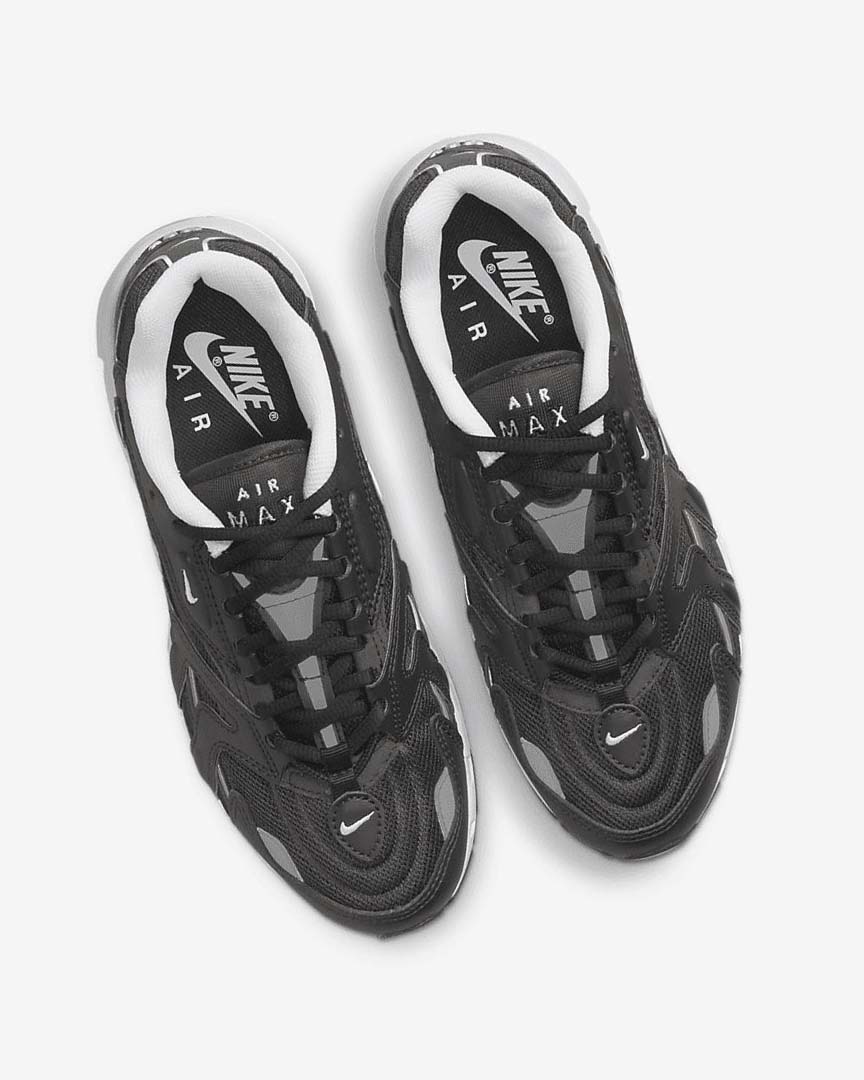 Black / Metal Silver / White Nike Air Max 96 2 Women's Sneakers | CA_5114