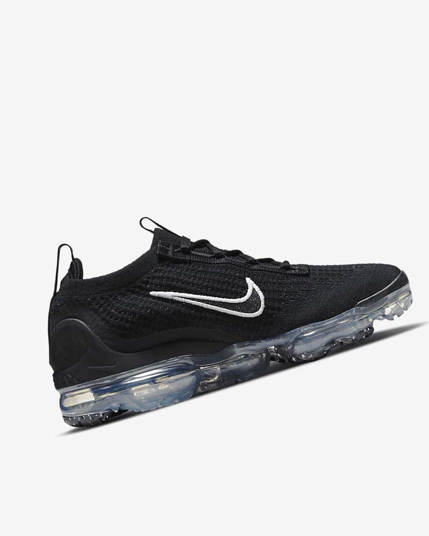 Black / Metal Silver / White Nike Air VaporMax 2021 FK Women's Sneakers | CA_4697