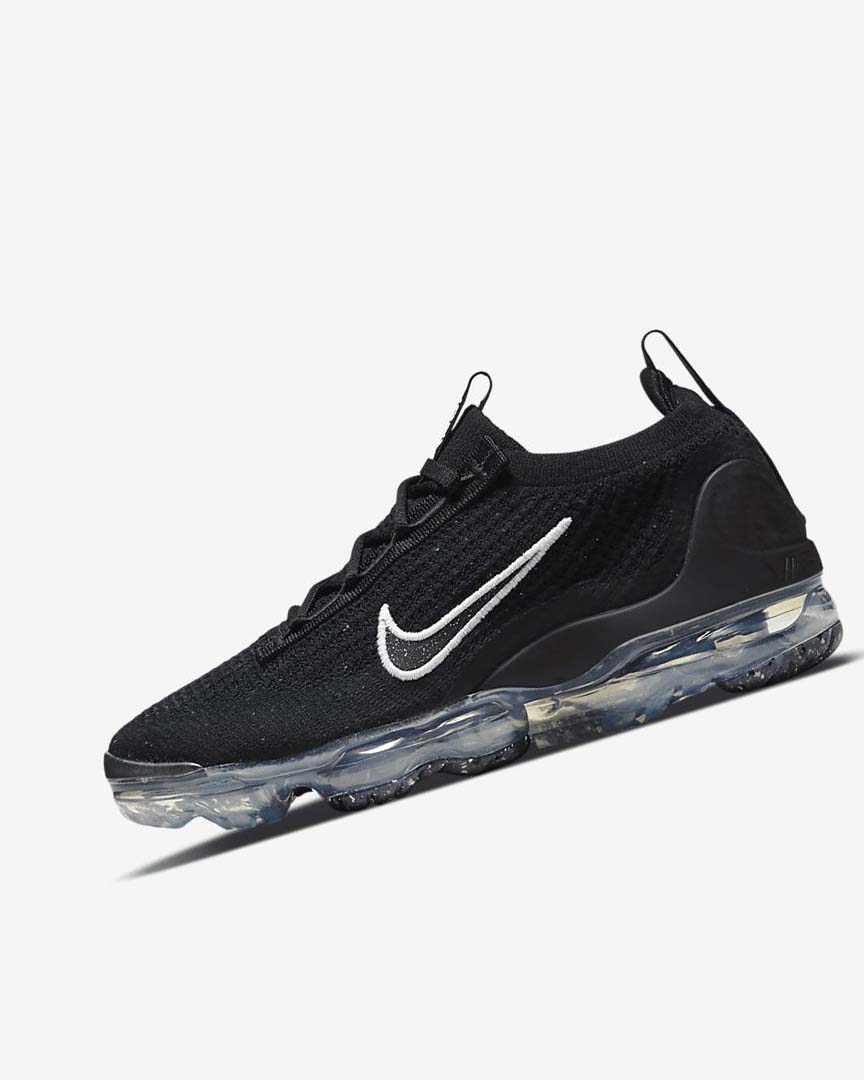 Black / Metal Silver / White Nike Air VaporMax 2021 FK Women\'s Sneakers | CA_4697