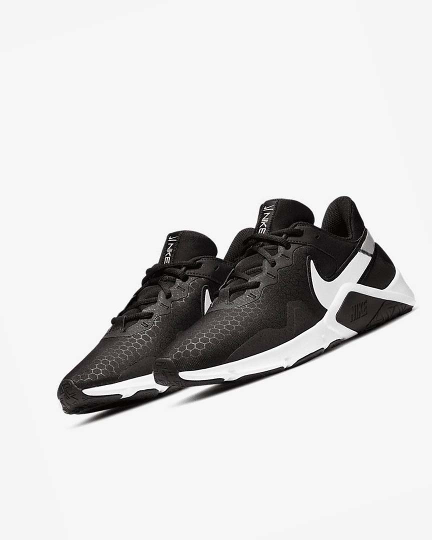 Black / Metal Silver / White Nike Legend Essential 2 Men's Training Shoes | CA_3247