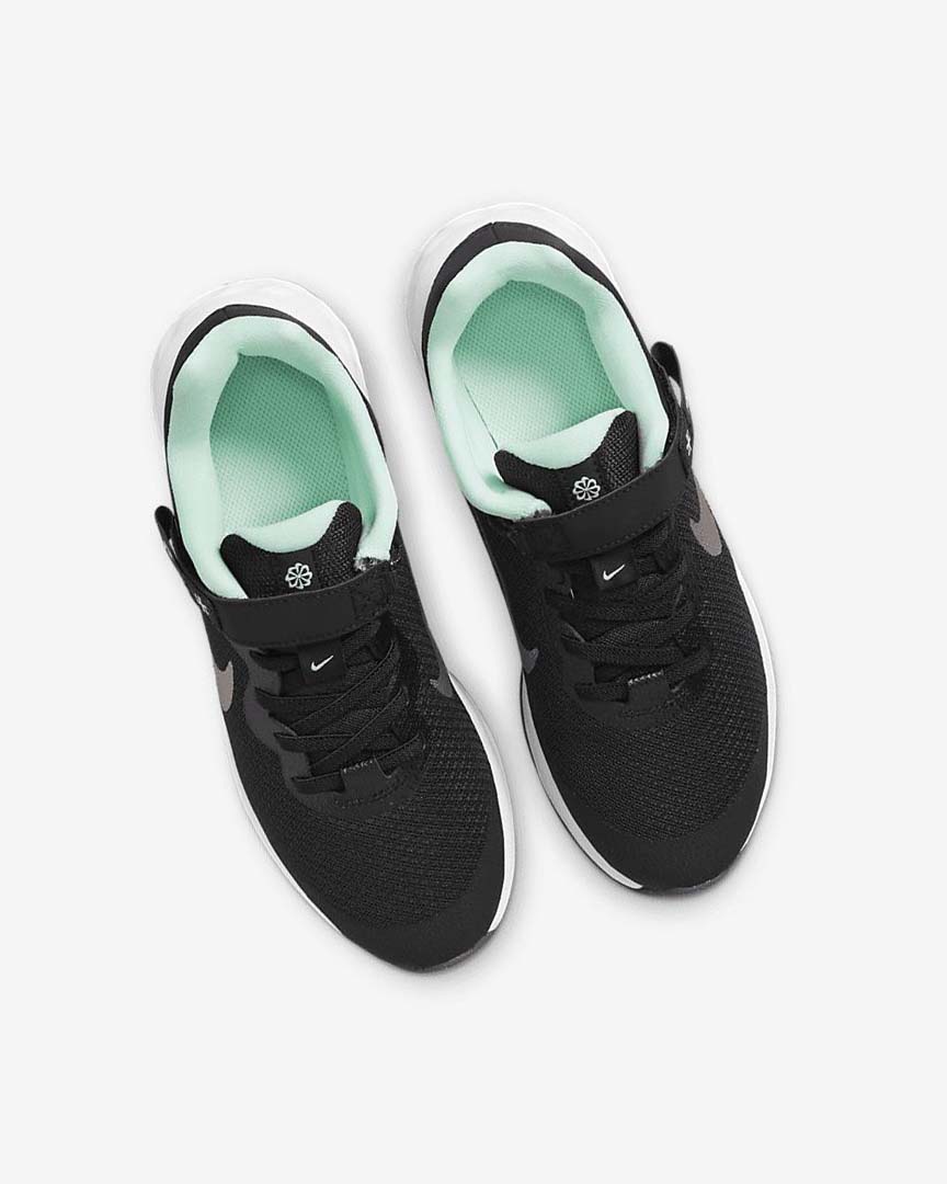 Black / Mint / Purple / Metal Red Brown Nike Revolution 6 FlyEase Boys' Running Shoes | CA_5475