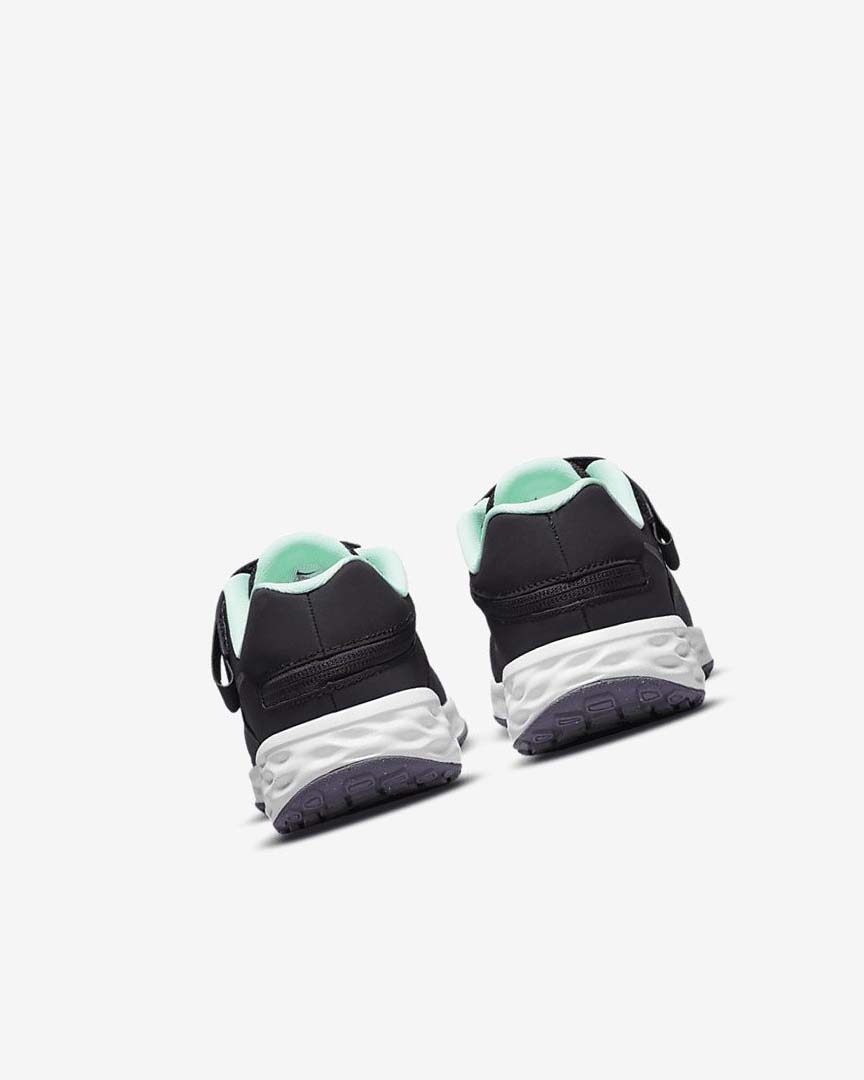 Black / Mint / Purple / Metal Red Brown Nike Revolution 6 FlyEase Boys' Running Shoes | CA_5475