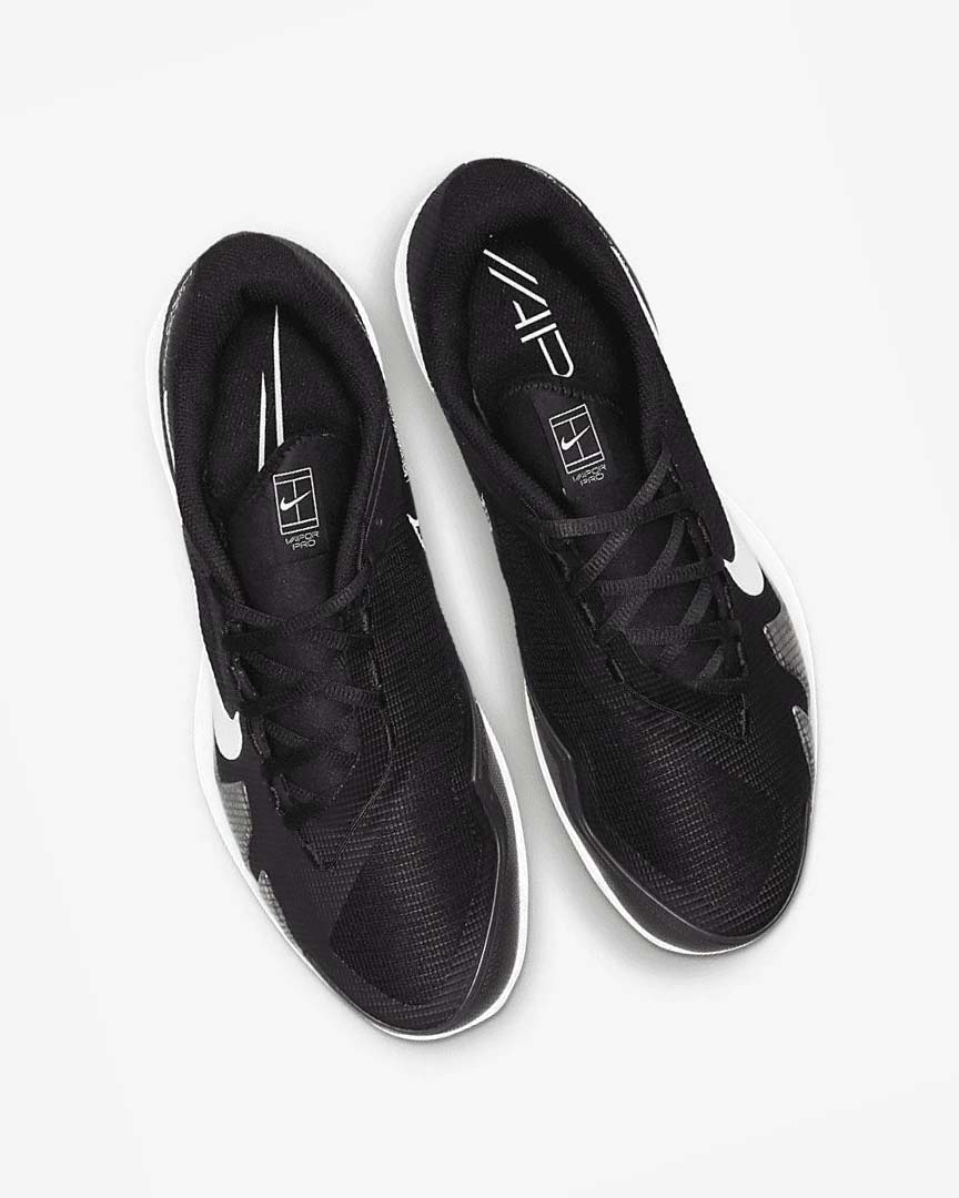 Black / Mint / White Nike Court Air Zoom Vapor Pro Men's Tennis Shoes | CA_4495