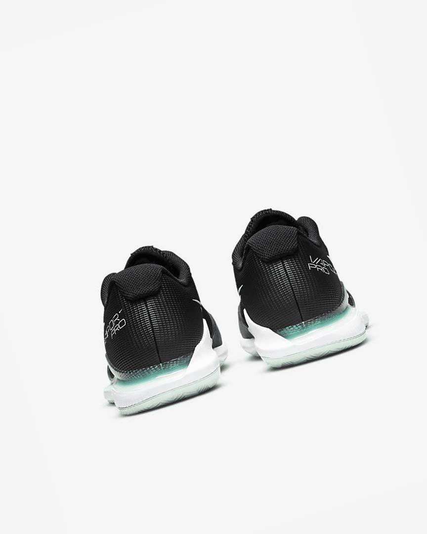 Black / Mint / White Nike Court Air Zoom Vapor Pro Men's Tennis Shoes | CA_4495