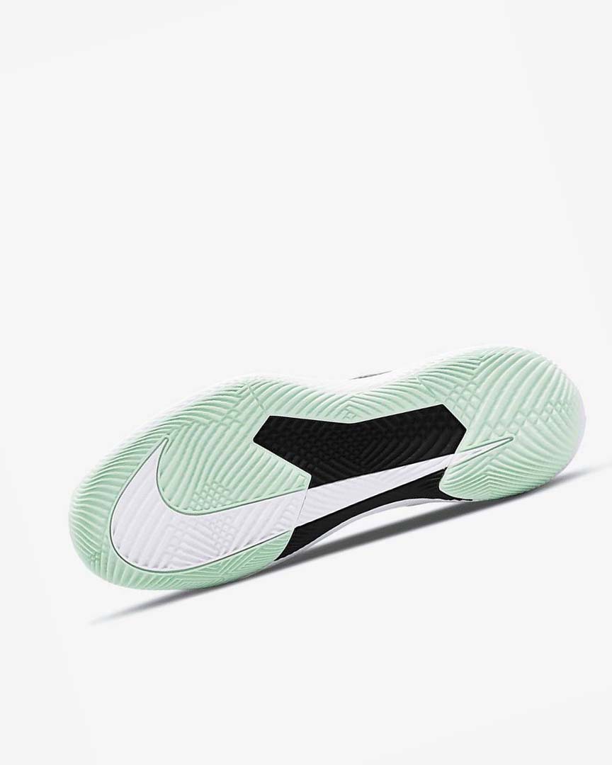 Black / Mint / White Nike Court Air Zoom Vapor Pro Men's Tennis Shoes | CA_4889