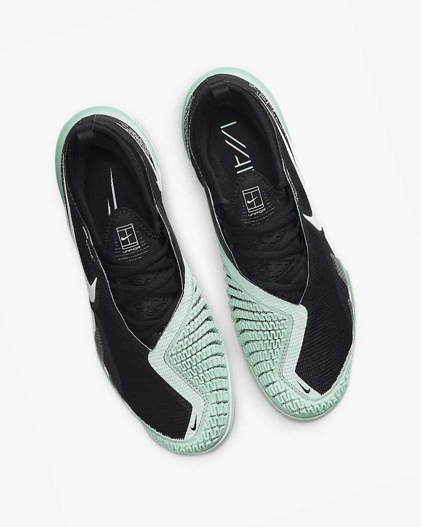 Black / Mint / White Nike Court React Vapor NXT Men's Tennis Shoes | CA_4513