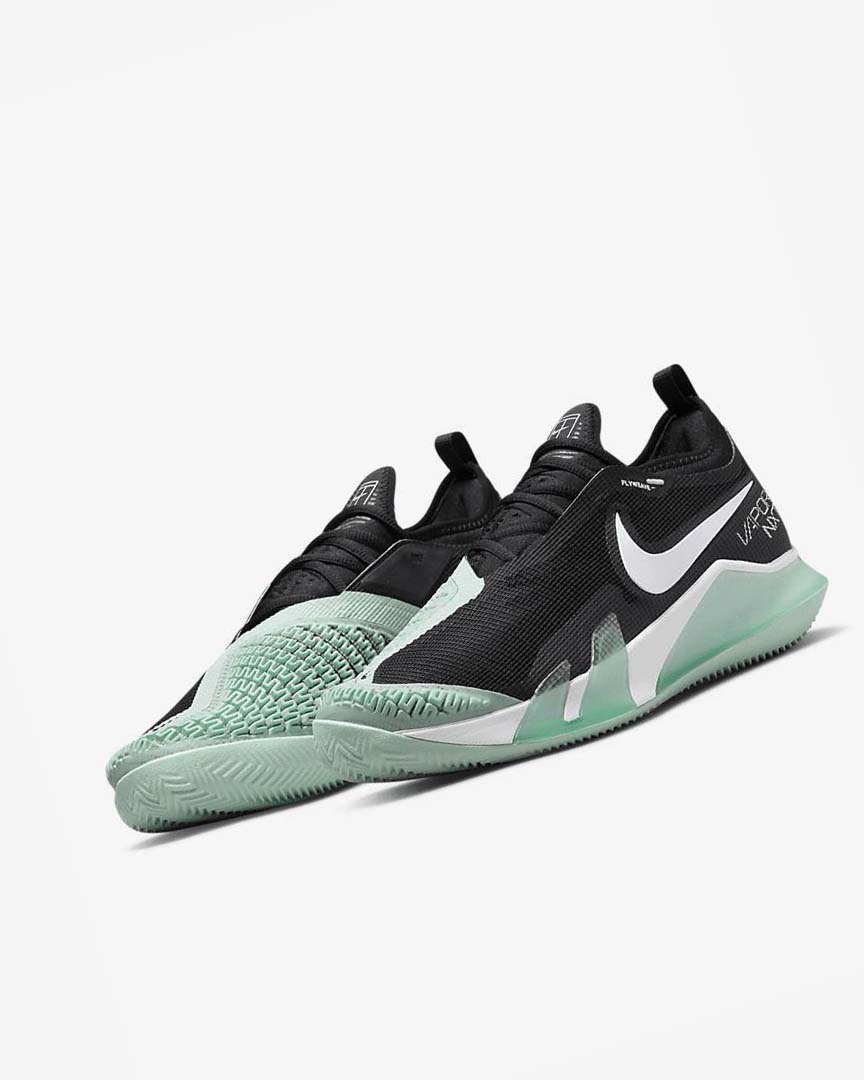 Black / Mint / White Nike Court React Vapor NXT Men's Tennis Shoes | CA_4513