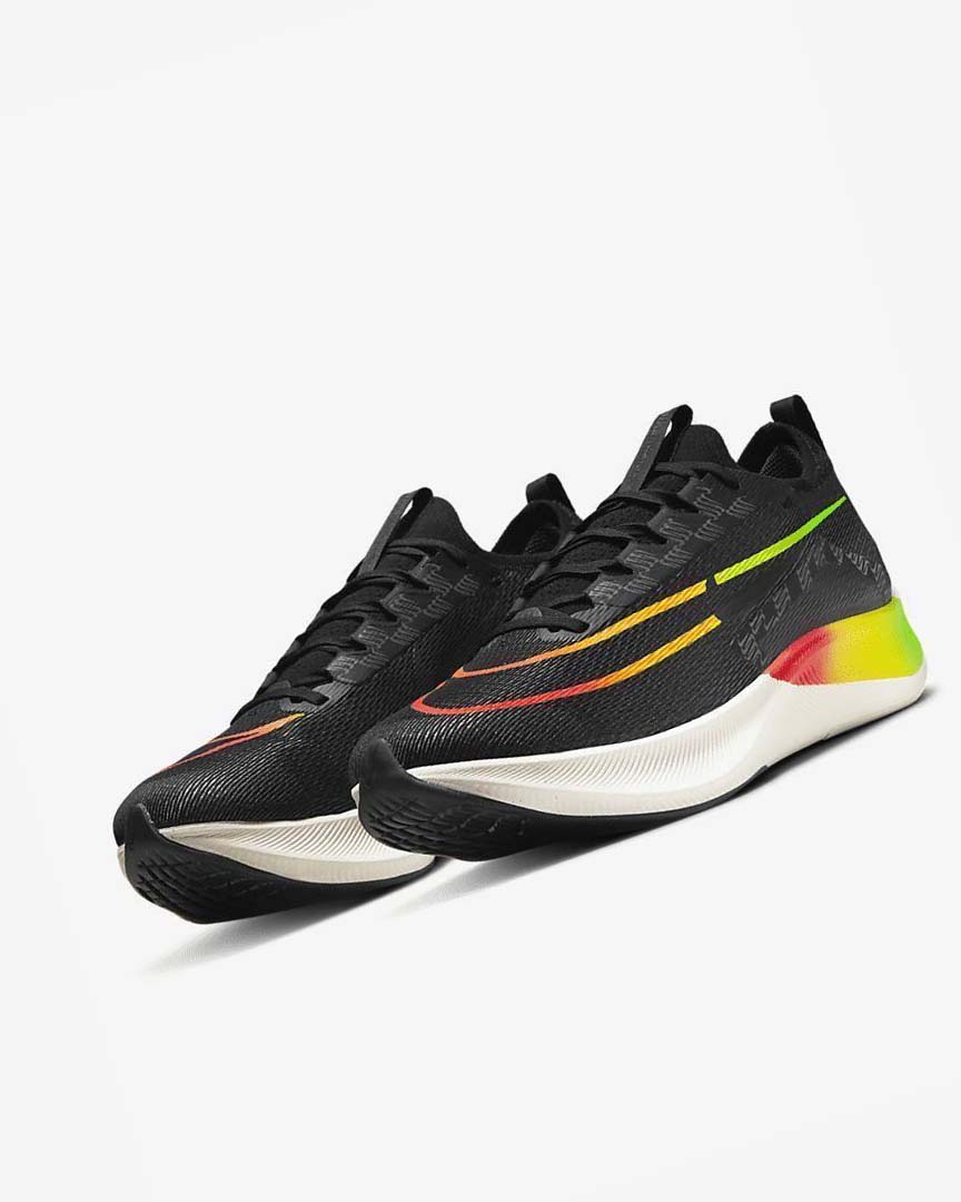 Black / Multicolor Nike Zoom Fly 4 Men's Running Shoes | CA_3095